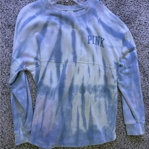 PINK Victoria's Secret tye dye blue Sweatshirt